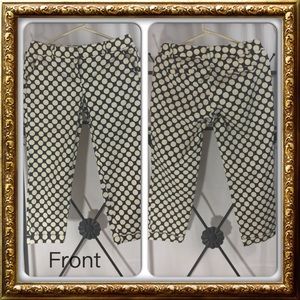 J Crew Capri Size 2,  Black, Cream Polka Dot